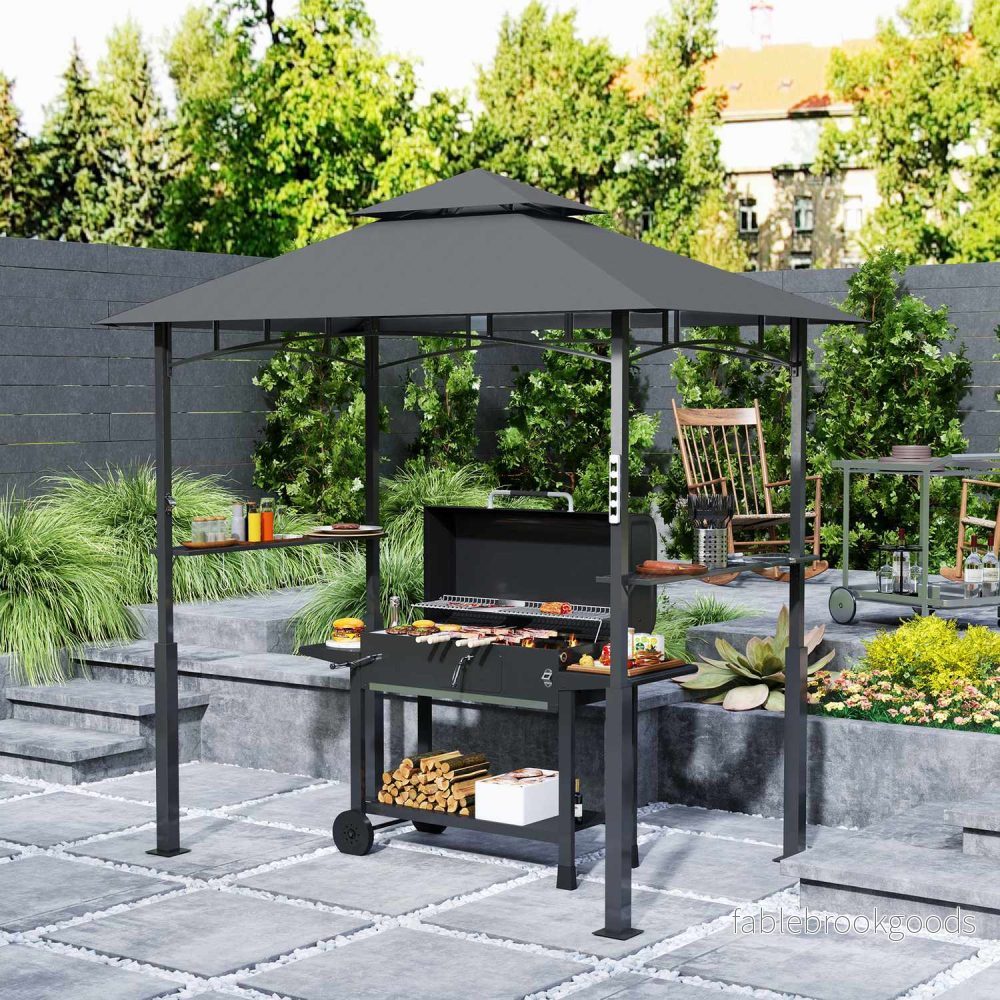 BBQ Pavilion, vattentät och flamskyddad, 243x148x248 cm - Bild 2