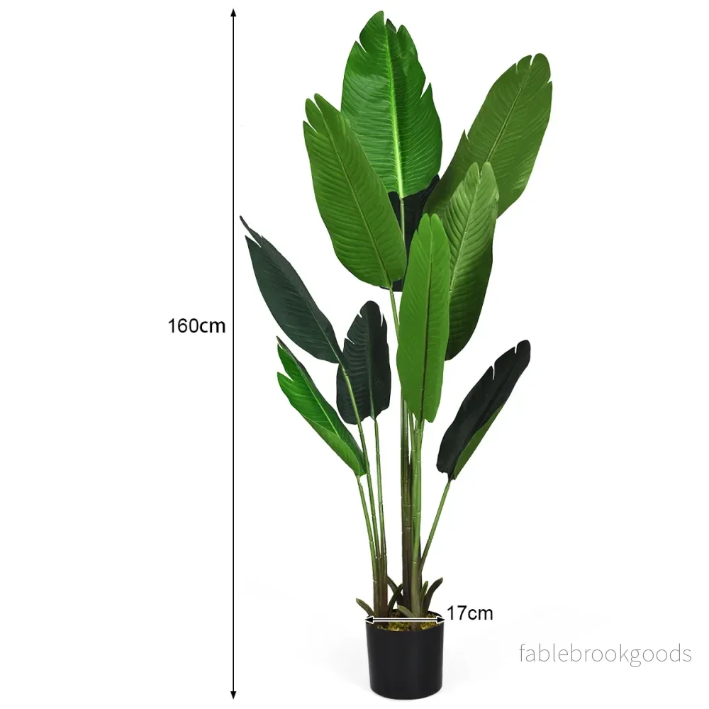 Konstgjord – växt Tropisk Palm Artificiell Monstera – 160 cm – Grön - Bild 3