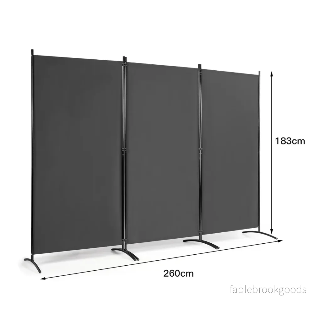Panels – rumsavdelare Vikbar Tyg Sekretessskärm – 3 260 x 183 cm – Grå - Bild 2