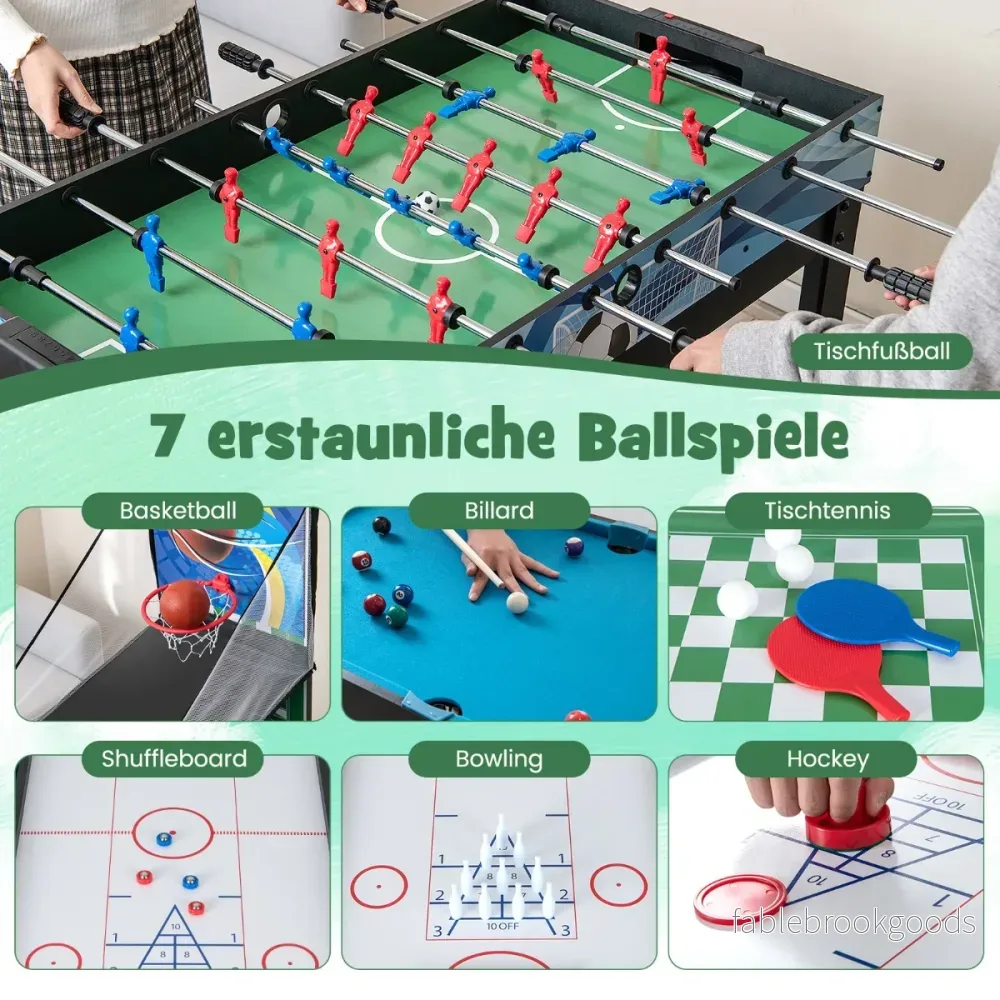 i – bordsdukat bordsspel multifunktionellt med bordsfotboll hockey biljard bordtennis – 15 1 – Färgglad - Bild 2
