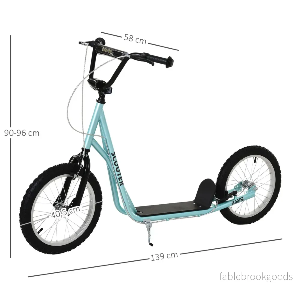 Uppfällbar sparksparkcykel för barn, handbroms, 16"" luftdäck - Bild 3