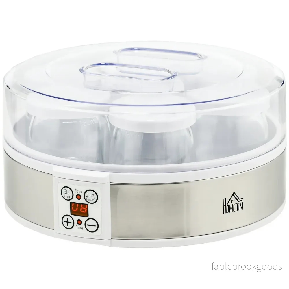 Yoghurtmaskin med timer & 7 glasögon, automatisk avstängning, 20W