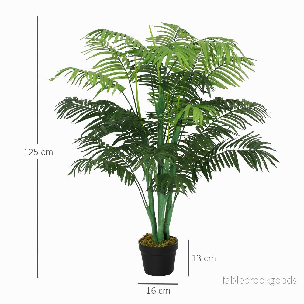 Konstgjord palm, 125 cm, inomhus/utomhus, lättskött - Bild 3