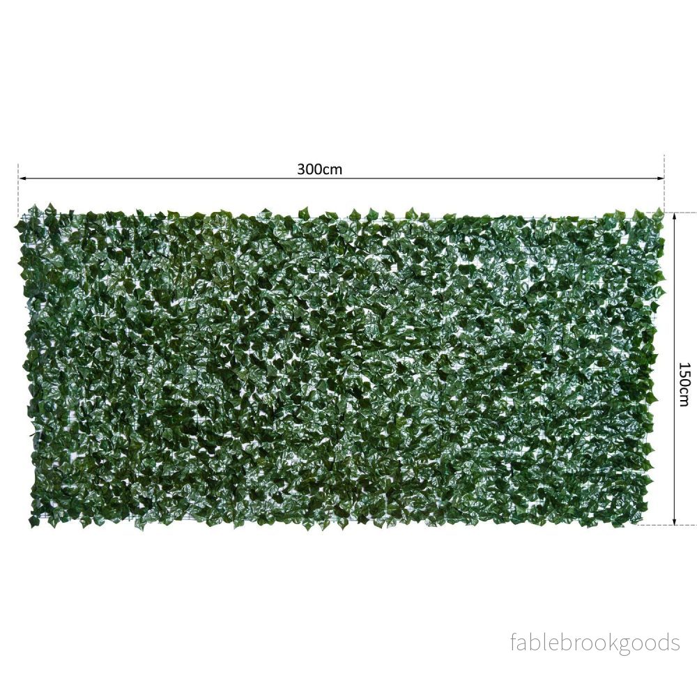 Artificiell Privacy Hedge Wall – Mörkgrön, 300 x 150 cm - Bild 3