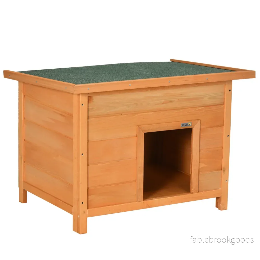 Gran Wood Hund Kennel Med Tak – Mysigt Pet House 82x58x58 Cm