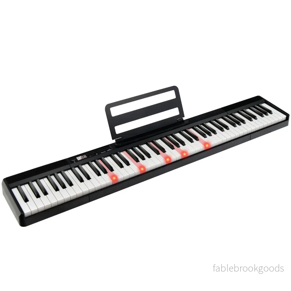 Elektronisk – klaviatur tangentbord Elektriskt piano Digital keyboard Musikinstrumentset – 88 – Svart och vit