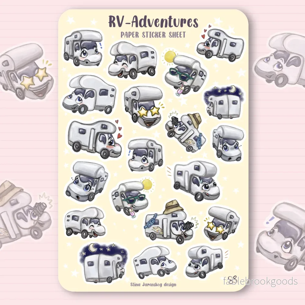 Klistermärkesark -RV-adventures (Husbilar) Klistermärkesark -RV-adventures (Husbilar)