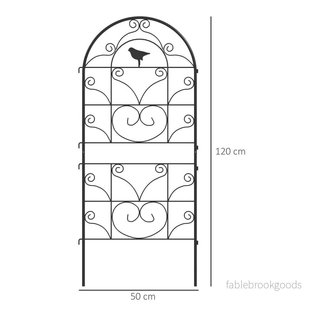 Rostsäker metallspaljéset för klätterväxter, 50x120 cm - Bild 3