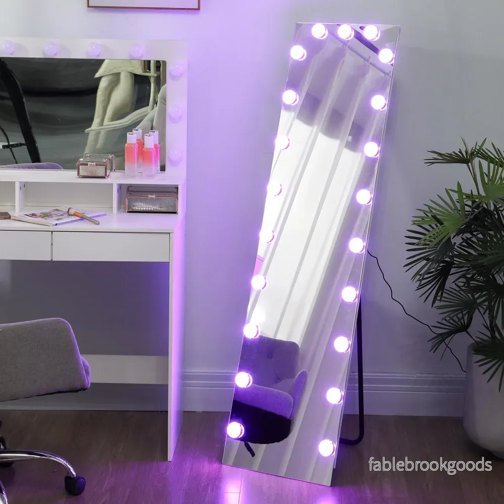 Helkroppsspegel 150x40 cm, RGB LED, Pekskärm, Minne - Bild 3