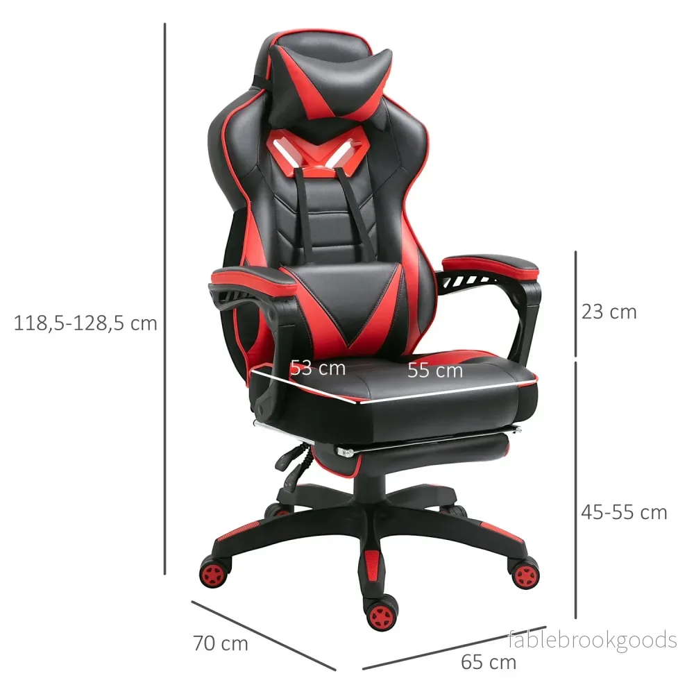 Gaming Kontorsstol med massage – justerbar, konstläder - Bild 3