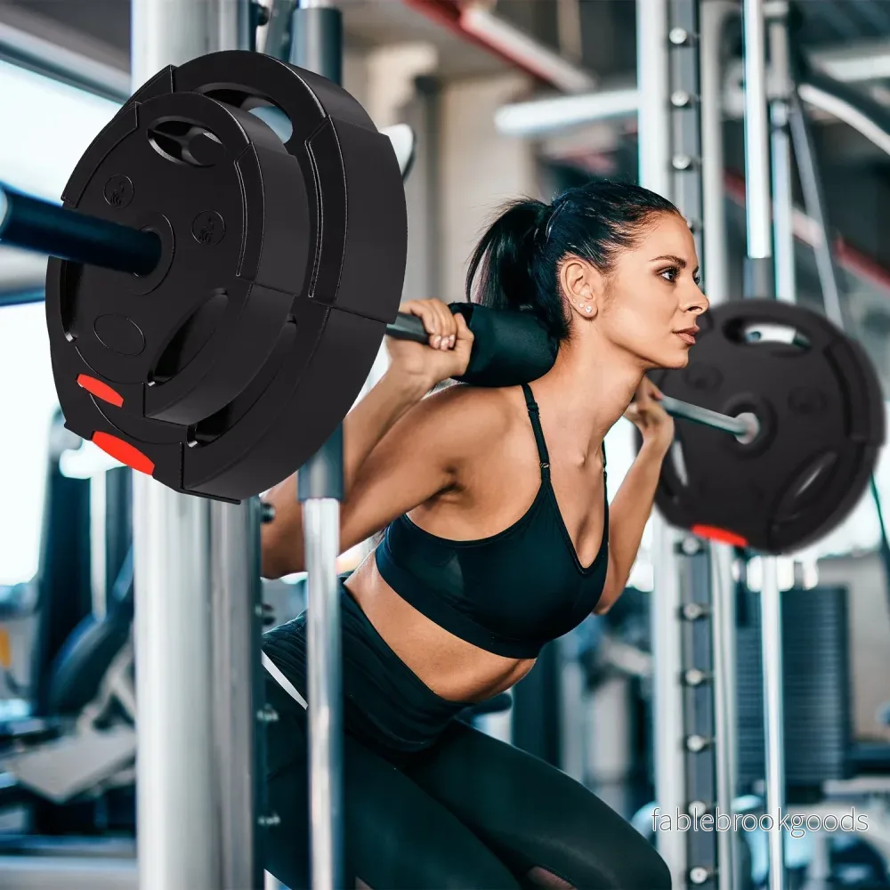 Viktset svart hantel, 4-pack – 2x5kg, kompatibel Ø30mm - Bild 2