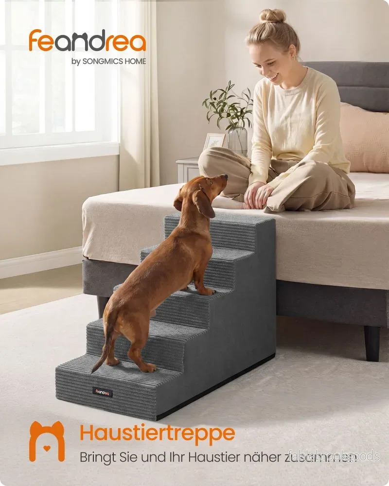 Hondentrap - Met Antislip Treden - Voor Kleine Honden - Loodgrijs - 76 x 40 x 57 cm - Bild 2