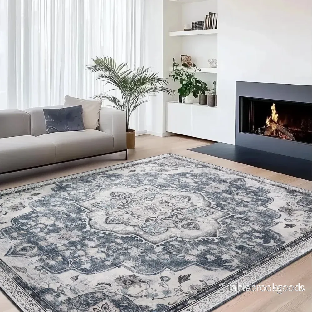 Vloerkleed – Wasbaar en Antislip – Duifgrijs – 80 x 150 cm Vloerkleed – Wasbaar en Antislip – Duifgrijs – 80 x 150 cm