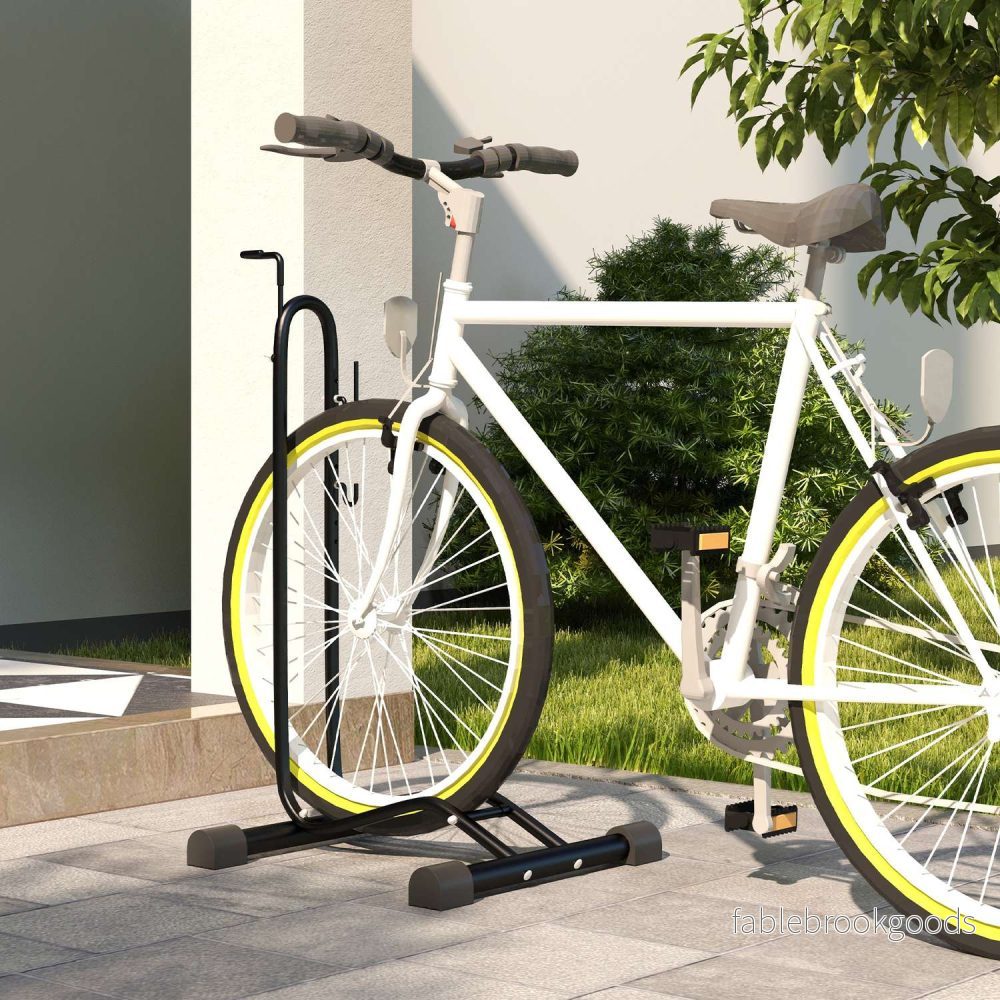 Cykelställ i metall – vertikalt och horisontellt, väderbeständigt, 45x44x118cm - Bild 2