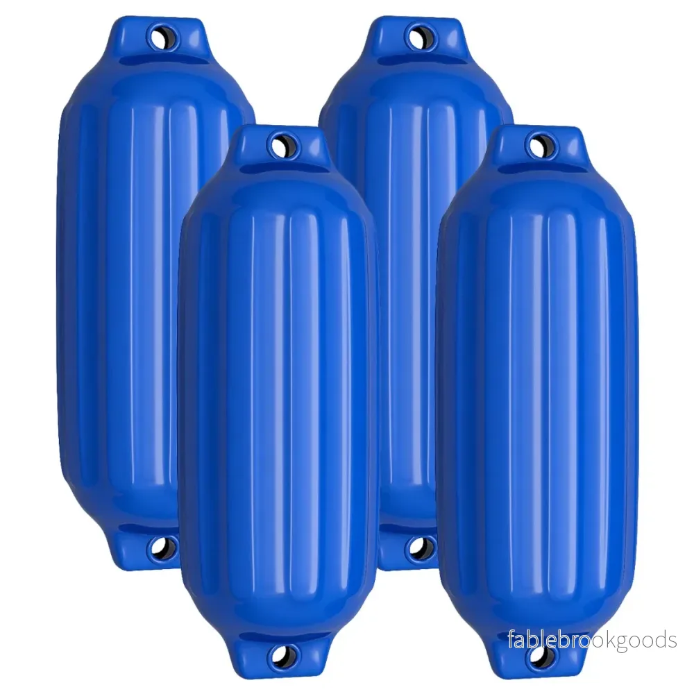 Pack – Boat Fenders för dockning Ribbed Bumpers – 4 – Blå - Bild 2
