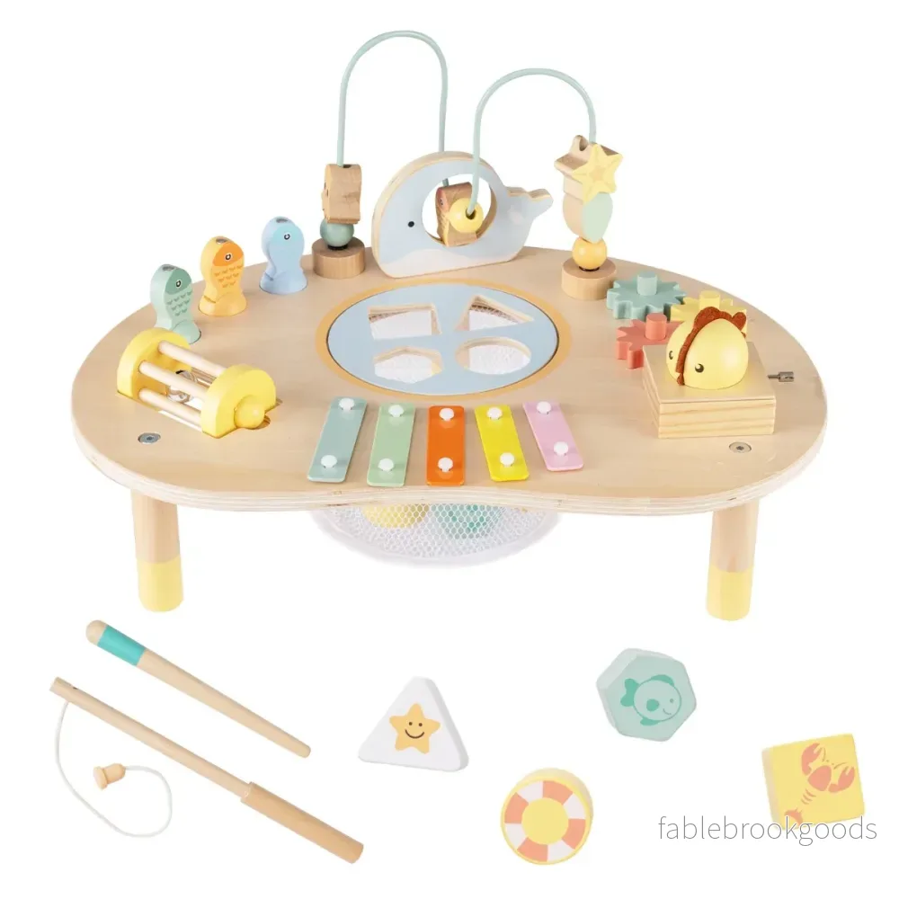 i – Aktivitetsbord för småbarn Montessori Sinnesleksak från månader Trä Musiklek – 7 1 12 – Natur