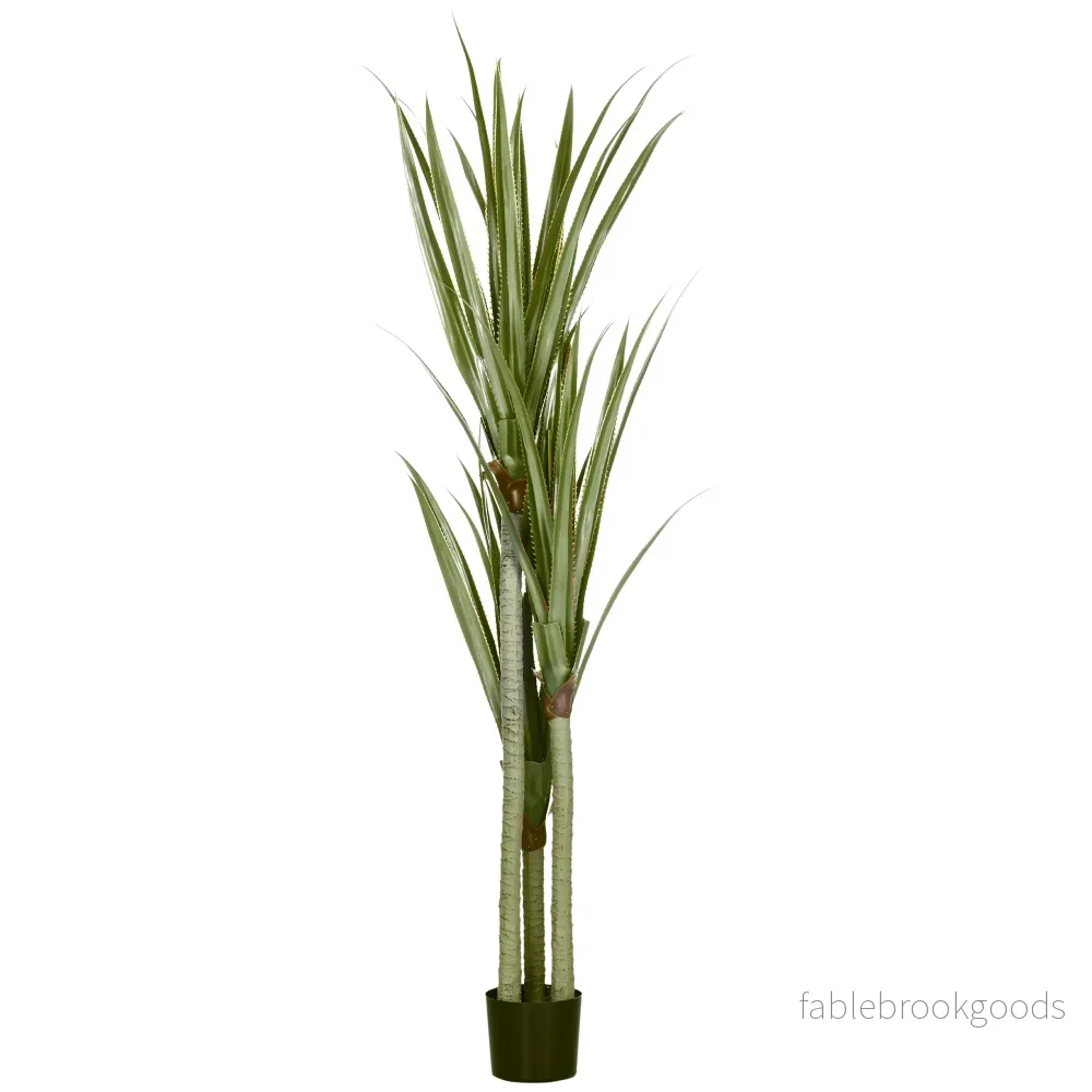 Konstgjord Yucca-växt, 190 cm, inomhus/utomhus, lättskött