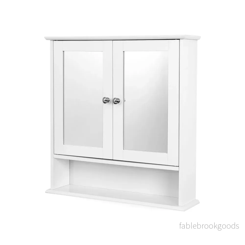 Spegelskåp – dubbeldörr – vägghängd – vit Spegelskåp – dubbeldörr – vägghängd – vit