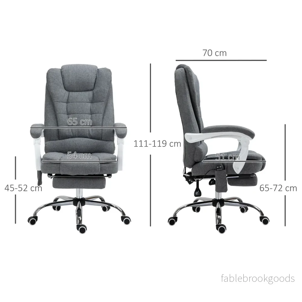 Ergonomisk kontorsstol med värme, massage och fotstöd - Bild 3