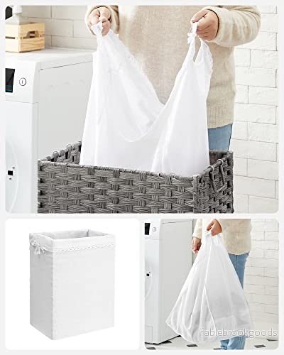 Tvättkorg – 90 liter – Uttagbar innerpåse – Grå - Bild 2