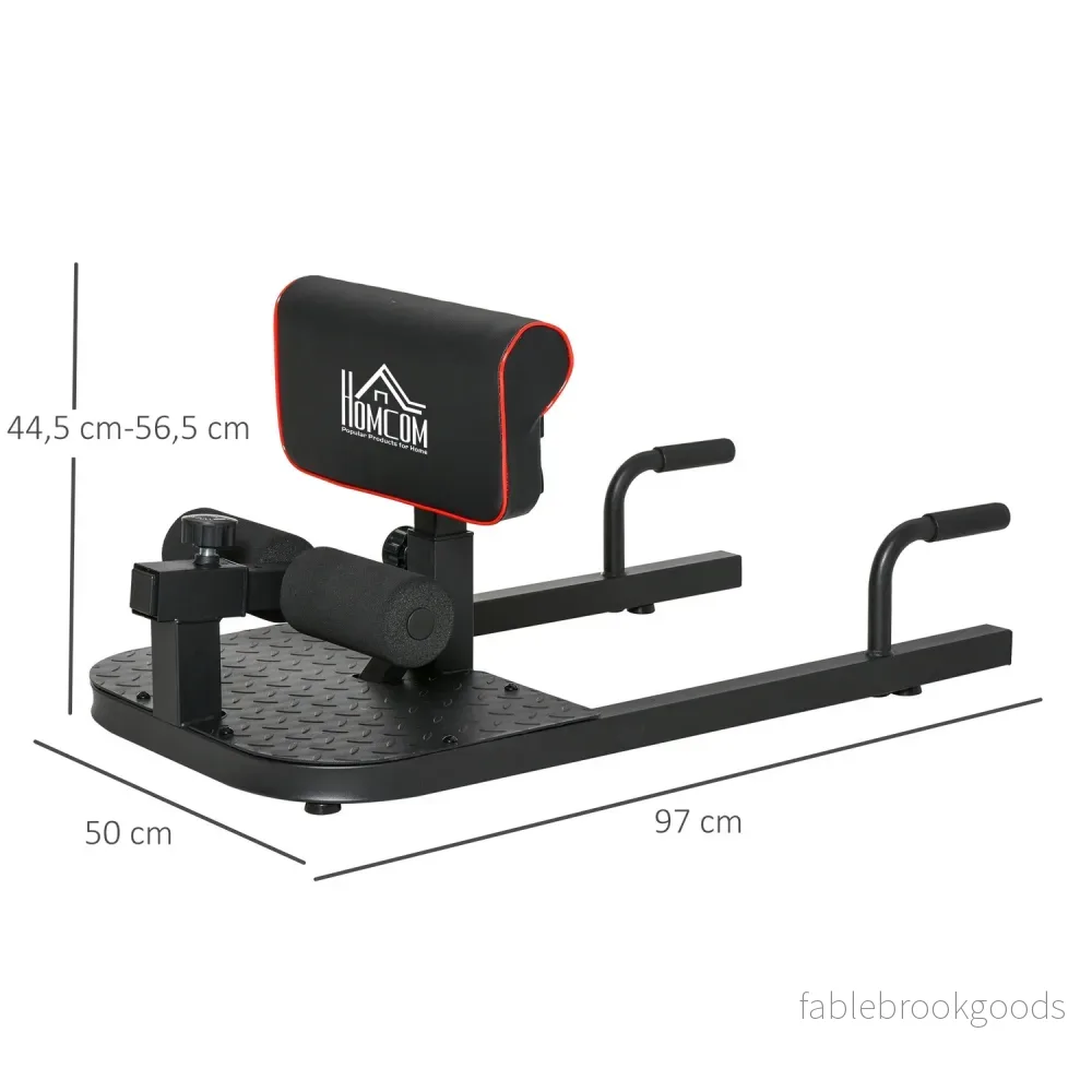 Justerbar 3-i-1 Sissy Squat & Leg Trainer, stål, svart - Bild 3