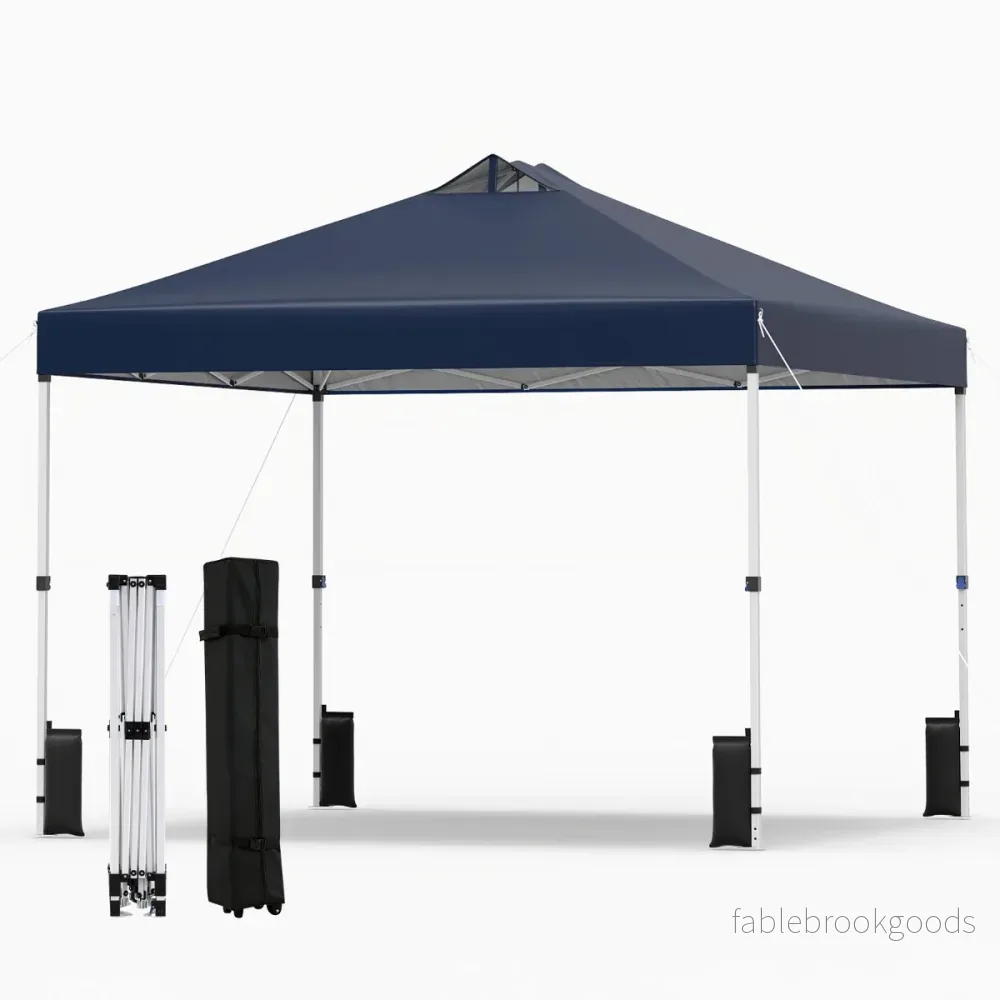 Pop – up paviljong med sandsäckar och markpinnar rep Fällbar – 4 3 x 3 m – Blå