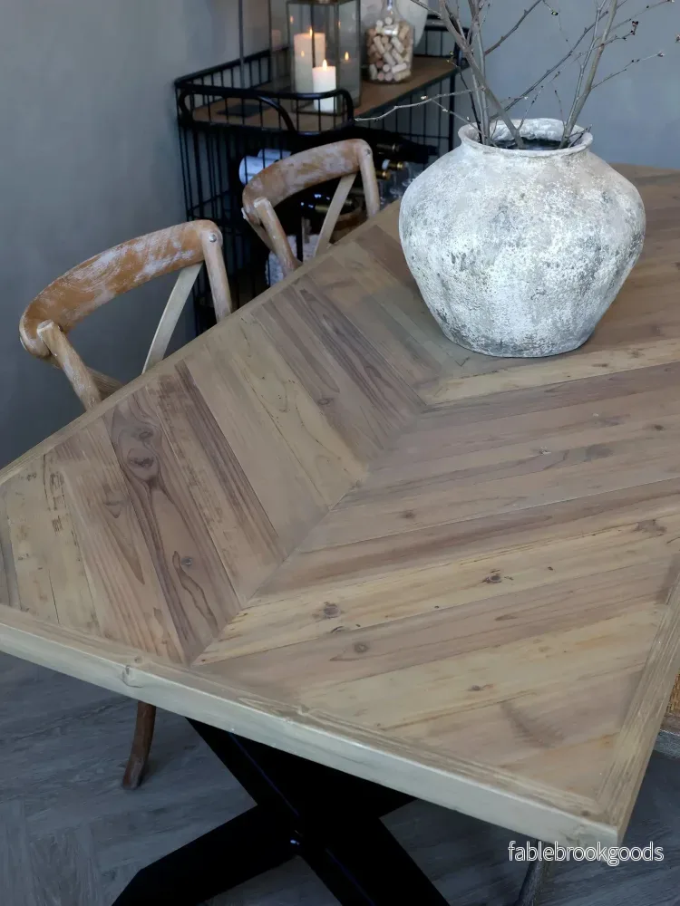 Matbord i massivt furuträ – rustik lantlig stil 200 cm - Bild 2
