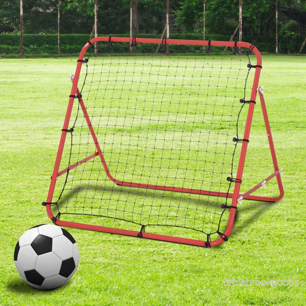 Justerbart vinkelfotbollsreboundernät – rött och svart - Bild 2