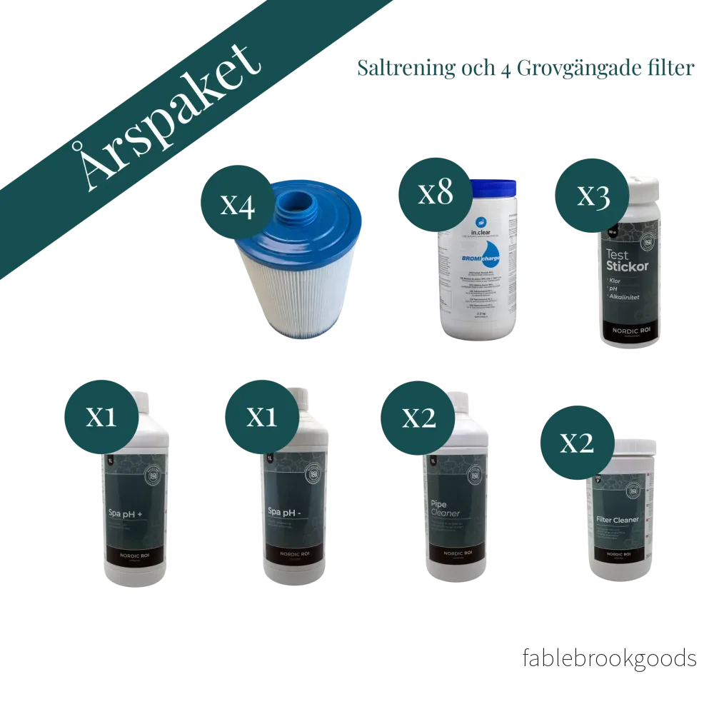 Årspaket till swimspa med saltrening och 4 grovgängade filter - Bild 2