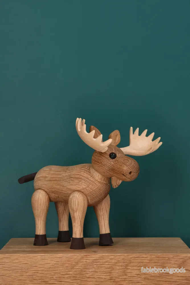 Harald Älg – Träfigur Dekoration 14cm Ek - Bild 2