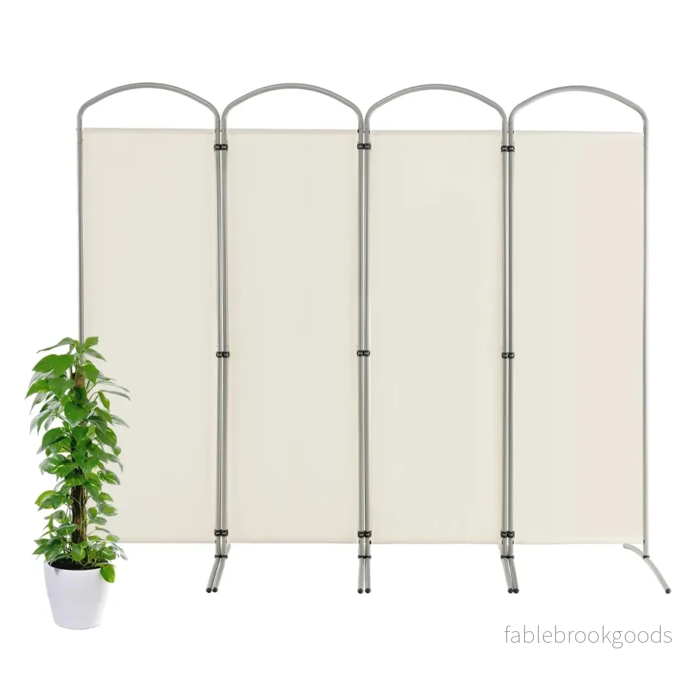 Vikbar – rumsavdelare med paneler Skiljevägg för hem – 4 221 x 51 x 188 cm – Vit - Bild 2