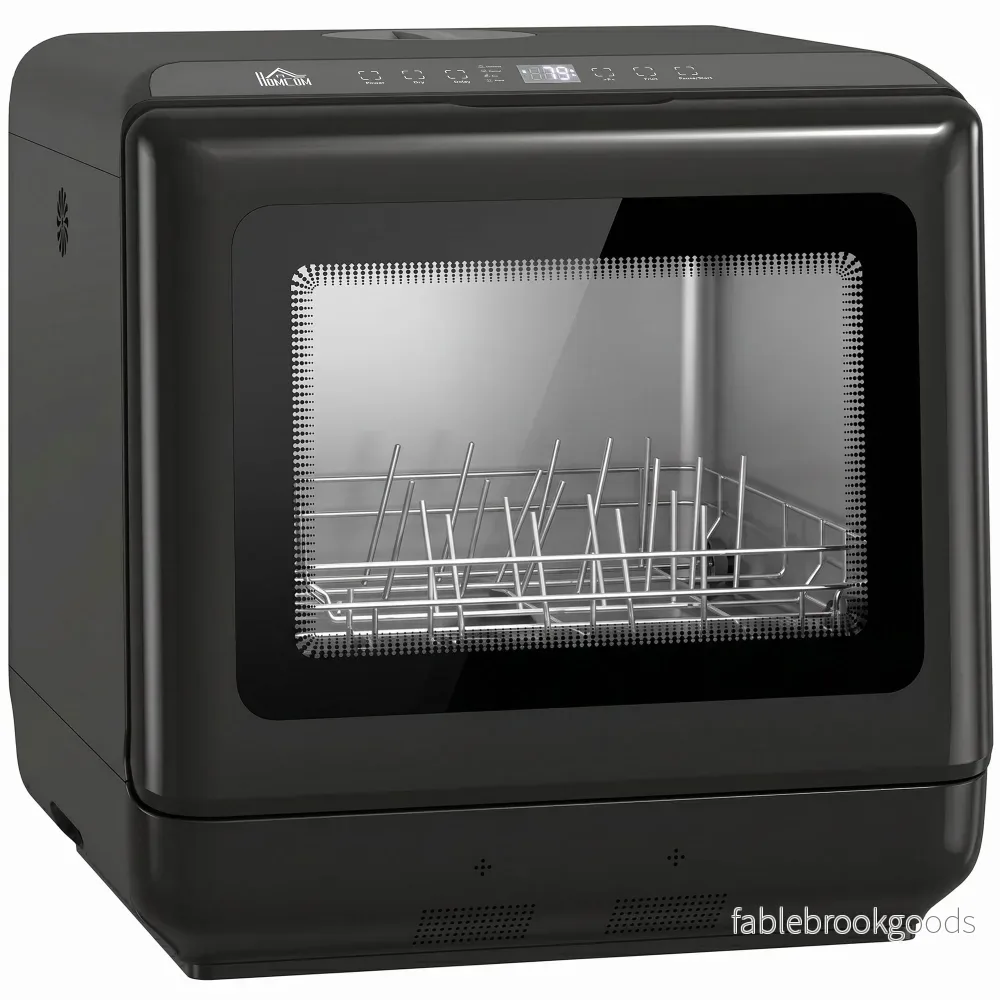 Bänkdiskmaskin, 6 liters tank, 5 program, svart