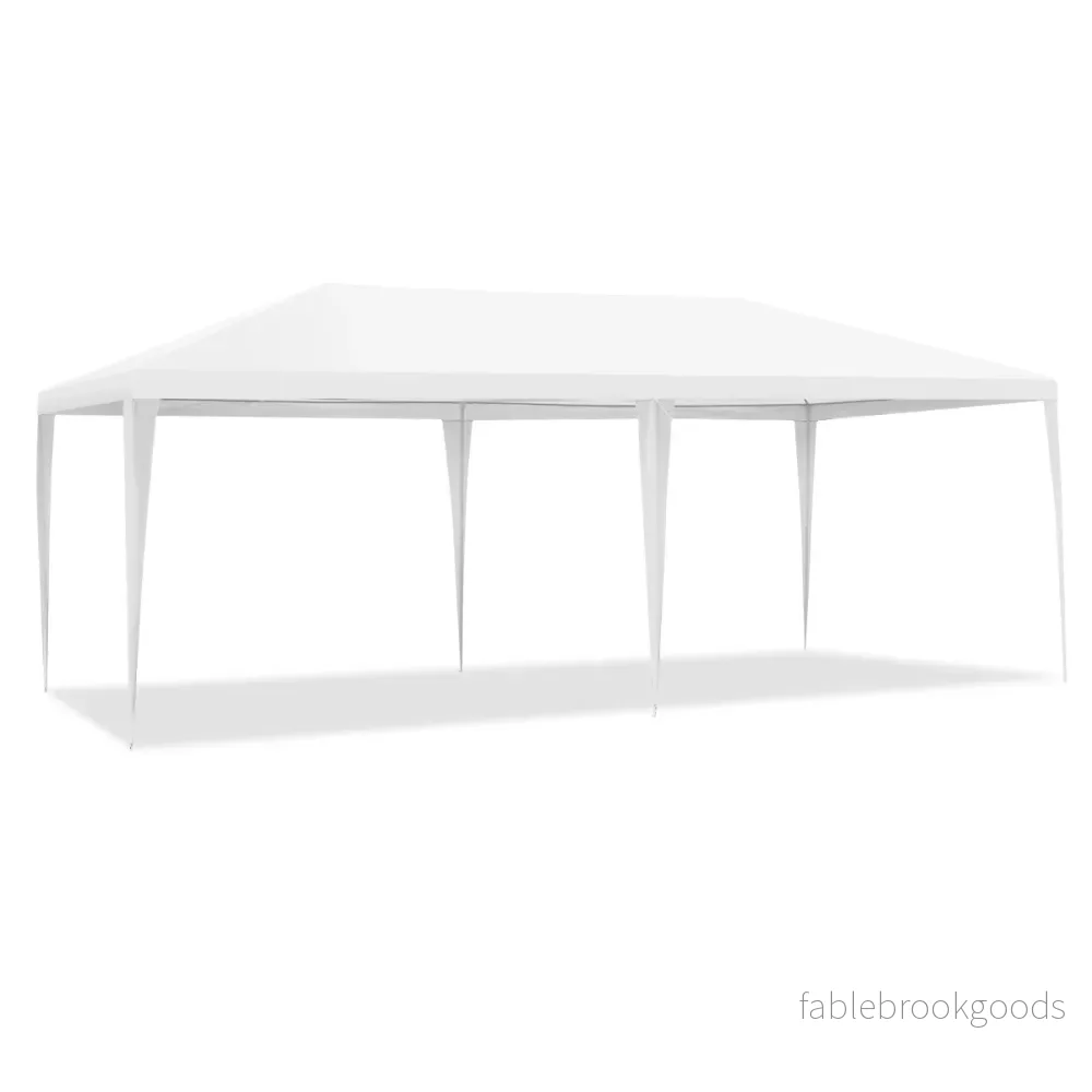 Utomhustält – bärbart vattentätt med avtagbara sidoväggar vita – 4 6 x 3 m – Vit - Bild 2