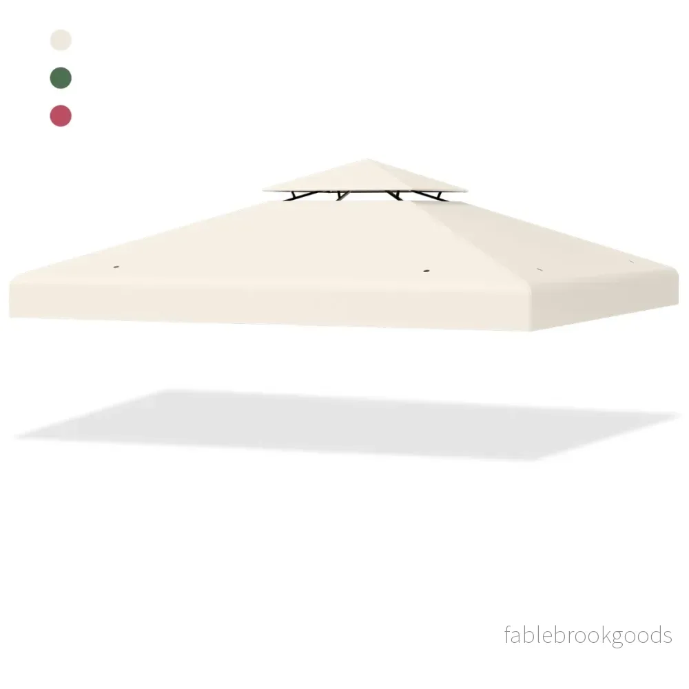 Ersättningsöverdrag – altantak för dubbelvåningspaviljong – 300 x 300 cm – Beige