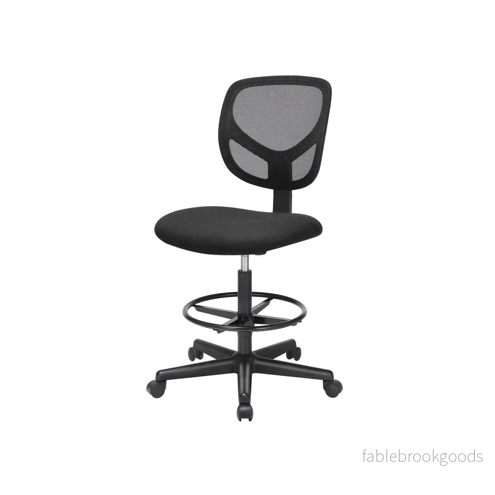 Kontorsstol – Justerbar fotring – Mesh som andas – Svart - Bild 2