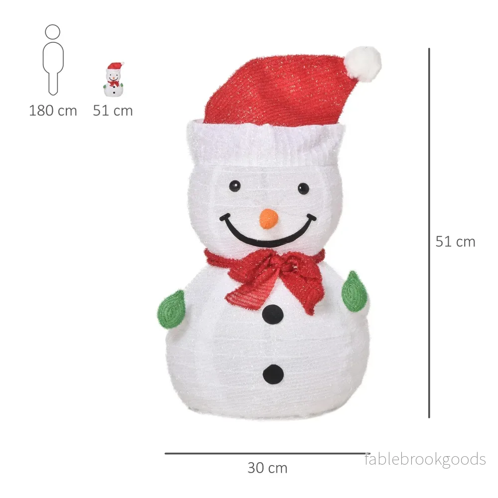 Snowman Juldekoration med LED-lampor, väderbeständig - Bild 3