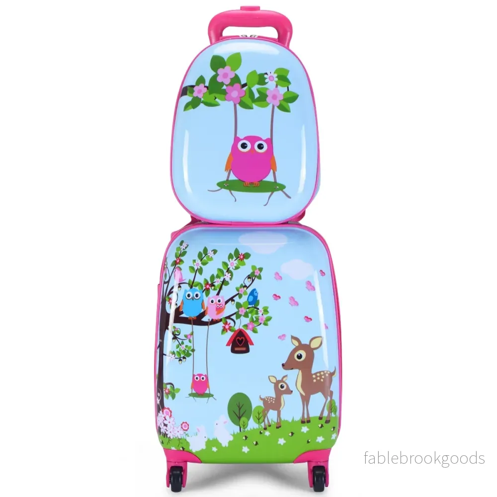 delat – resväska set barnbagage 16'' + 12'' ryggsäck – 2 – Färgglad - Bild 2