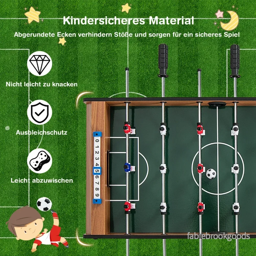 Fotbollsbord – i rumsstorlek Utrymmesbesparande med robust handtag Naturlig – 69 x 36 x 24 cm – Natur - Bild 2