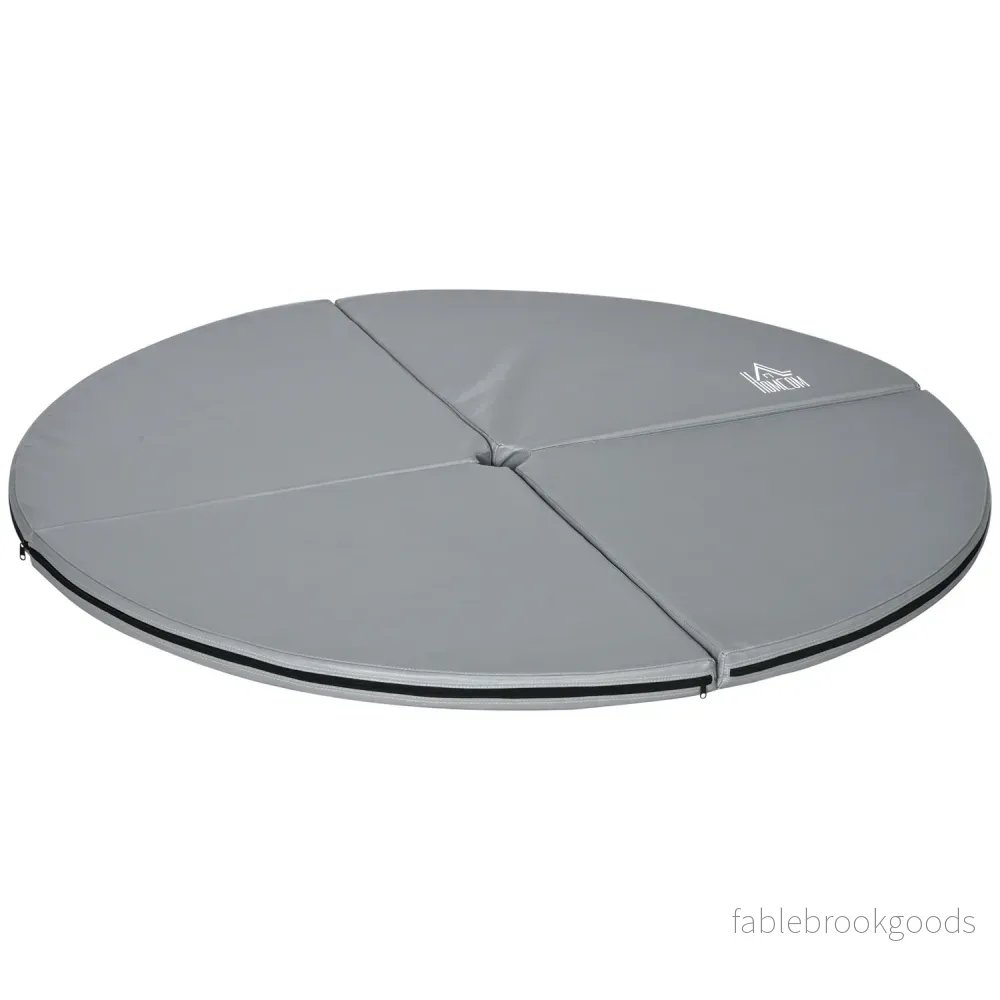 Pole Dance Matta, 5 cm tjock, 150 cm diameter, ljusgrå