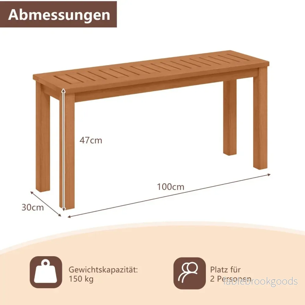 Väderbeständig – trädgårdsbänk utan ryggstöd sits upp till träbänk parkbänk – 2 150 kg – Natur - Bild 2