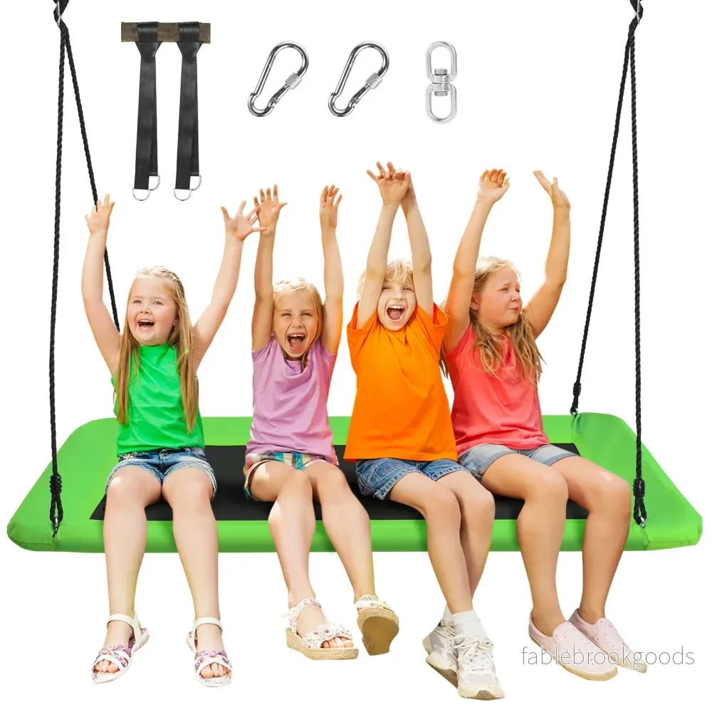 Trädgunga – boet justerbart rep inomhus och utomhus – 100-180 cm – Grön - Bild 3
