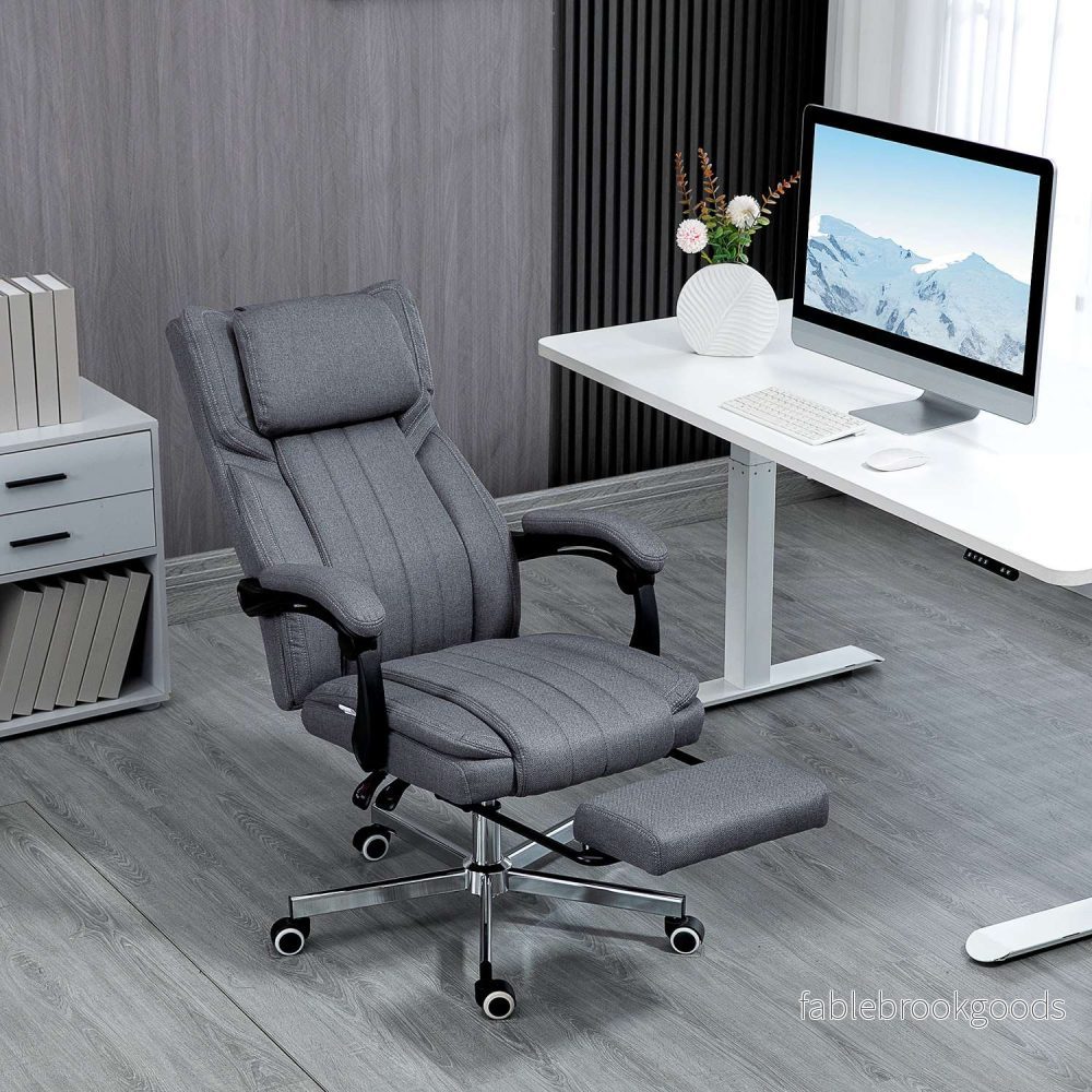 Ergonomisk kontorsstol, Liggande, Massage, Grå - Bild 2