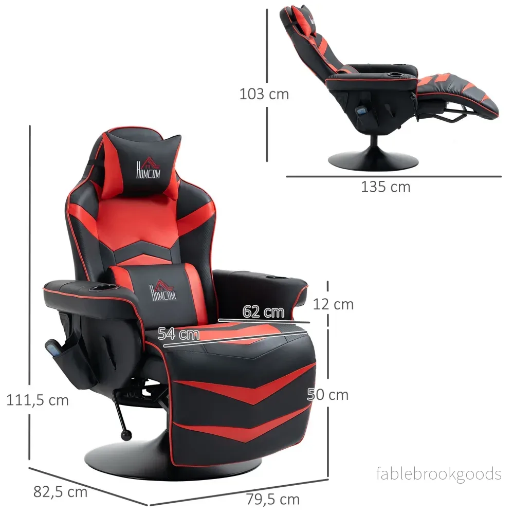 Ergonomisk vilstol Loungestol, konstläder, massagefunktion - Bild 3