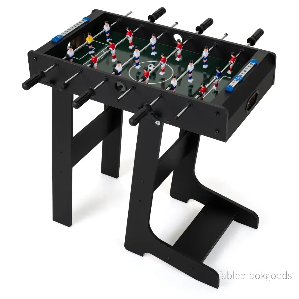 Bordfotboll, – platsbesparande fotbollsbord med stabila handtag, – 33 x 36 x 109 cm