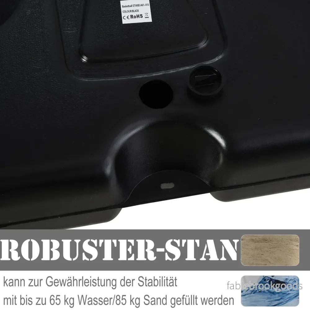 Justerbar basketbåge med stålstativ, 90–352 cm - Bild 3