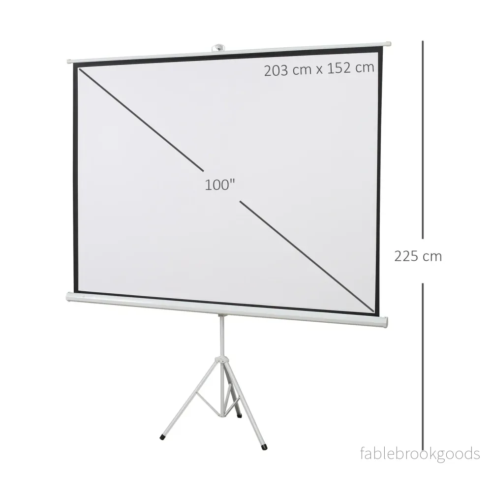 Projektionsduk 4:3-format, 100-tum, vit - Bild 3