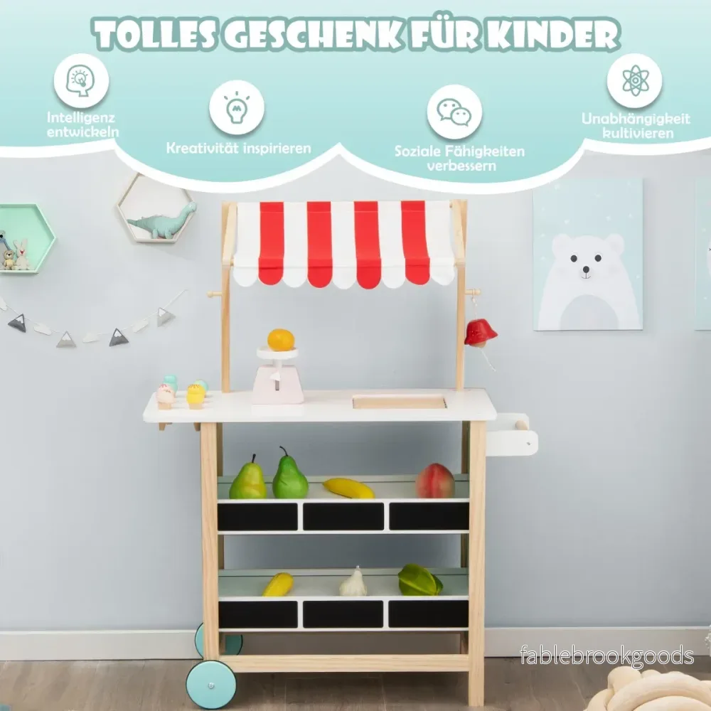 Glassbil – för barn med mathyllor Leksaksaffär – Blå - Bild 2