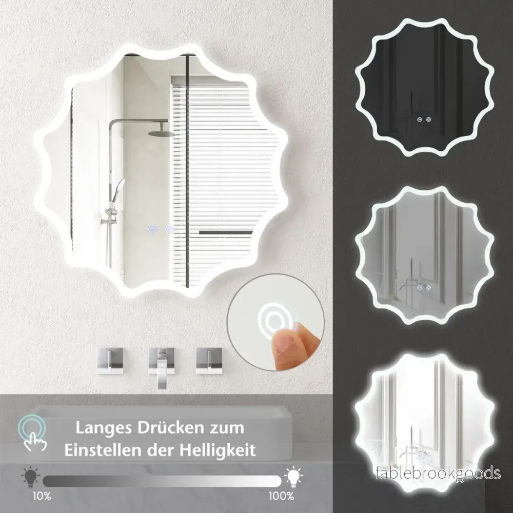 Badrumsspegel – med anti imma värmevåg design LED vägg – 60 x 60 cm – Silver - Bild 2