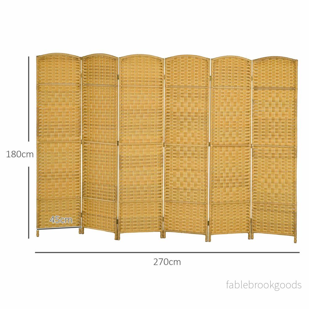 Hopfällbar rumsavdelare, 6-panelers furustom, 270x180 cm - Bild 3