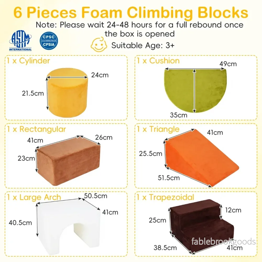 delade – Mjuka Skumblock av Samt inomhus Byggblock Vita – 6 – Vit - Bild 2